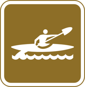Kayak Tourist Sign Clip Art